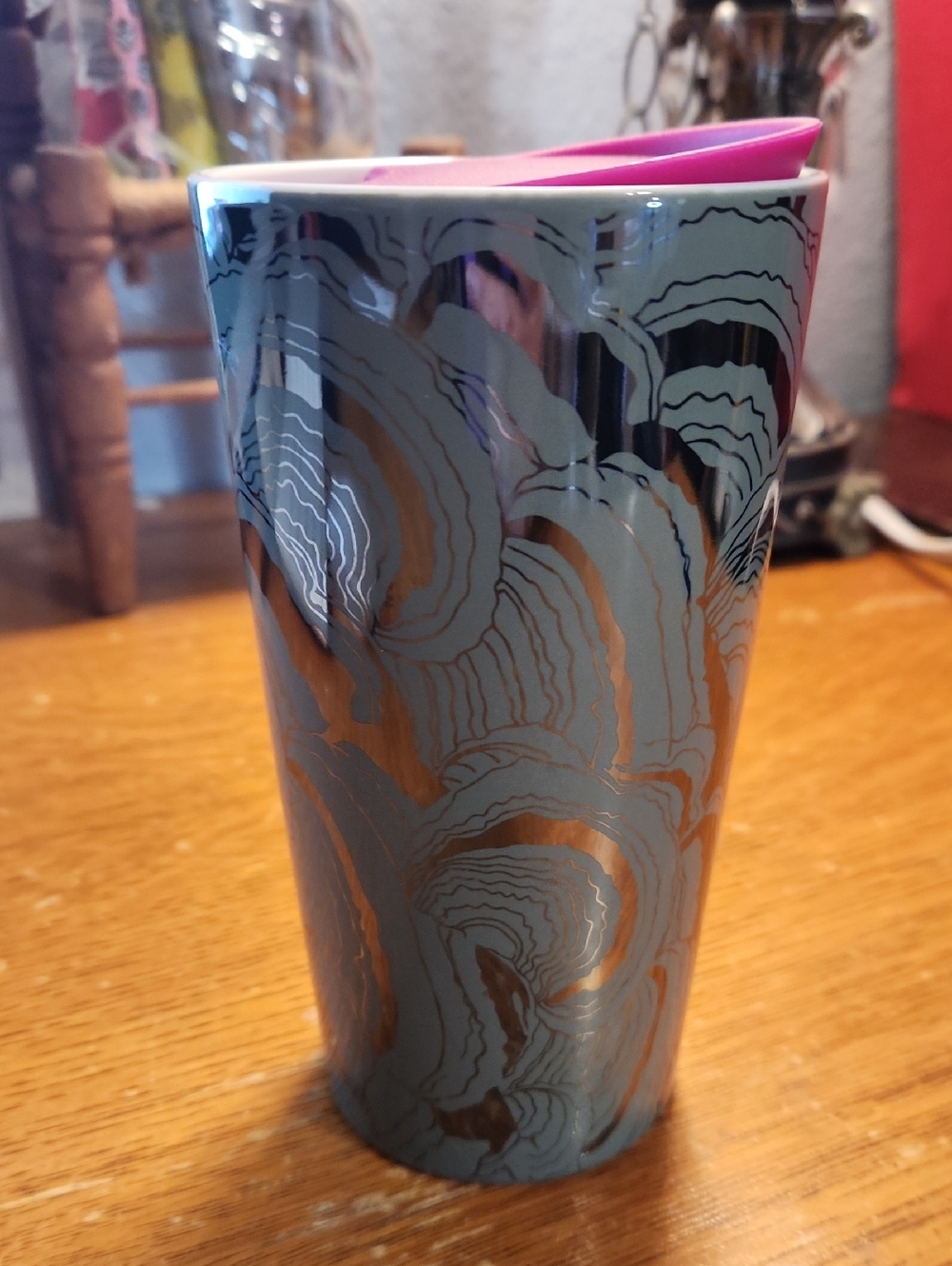 Starbucks Silver & Sage Ceramic Travel Mug - Picture 3 of 7